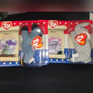 Unopened Ty Teenie Beanie Babies Lefty and Righty 2000 McDonalds